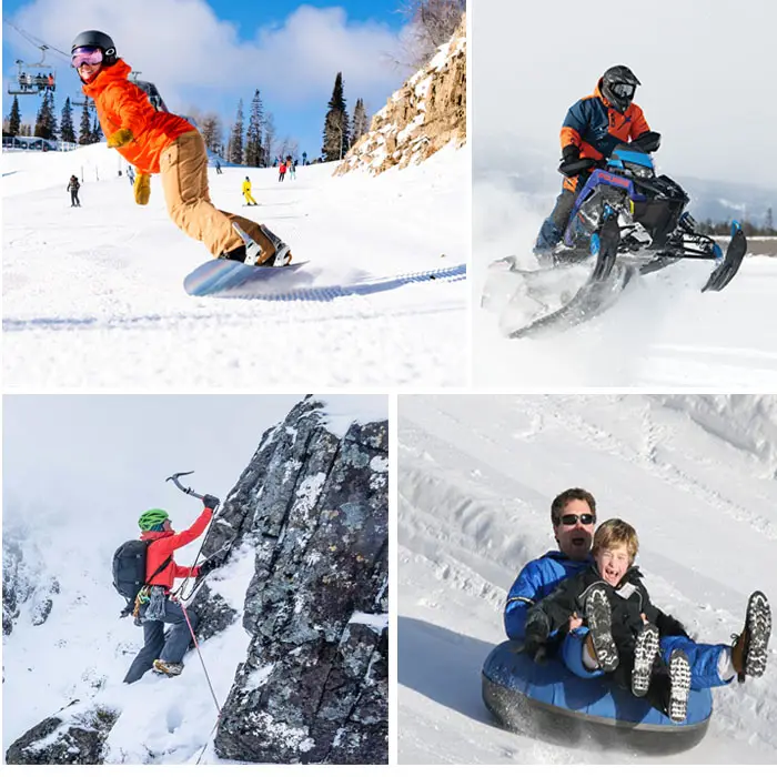 Winter Custom Men Women Waterproof Warm Yellow Snow Snowboard Ski Pigskin Leather Mittens Gloves Manufacturer