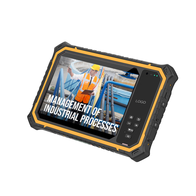 OEM T80 8-Inch Industrial Rugged Android Tablet PC MTK Processor Sunlight Readable 1D 2D Barcode Scanner Fingerprint Touch Stock