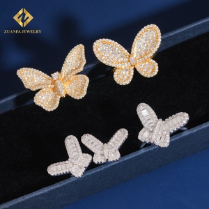 Anillo de Compromiso de Plata de Ley 925 con Diseño de Mariposa y Diamantes de Alta Calidad, Colección de Joyería Fina, Anillo Personalizado para Mujer con Moissanita VVS - Product Image 2