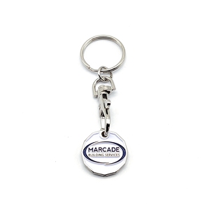 Cá nhân hoá men kim loại Keychain tùy chỉnh Công ty <span class=keywords><strong>logo</strong></span> đồng xu kim loại móc chìa khóa - Product Image 4