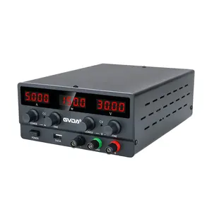 GVDA Black 30V 10A USB port 5V 2A output switch Digital adjustable DC regulated power supply