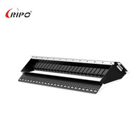 24-Port Cat6 Panel Patch berpelindung | Rak logam 1U 10Gbps Gigabit Ethernet untuk pusat Data & perusahaan