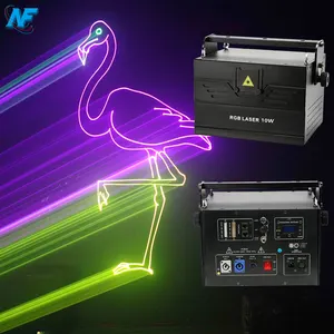 NewFeel 1w 3w 5w 8w 10w Lazer gösterisi 3d Lazer projektör olaylar parti RGB Lazer animasyon disko Dj Lazer ışıkları gece kulübü için