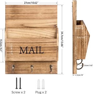 High Quality Wooden Shelves with Wall Key Rack <strong>Exported</strong> Good Quality Storage <strong>Holder</strong> &amp; Rack Factory Price for Wall Use - Product Image 3