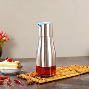 Bouteille d'huile en verre acier inoxydable, pour Sauce <span class=keywords><strong>vinaigre</strong></span>, cuisson du vin conteneur d'huile anti-fuite 350ML - Product Image 3