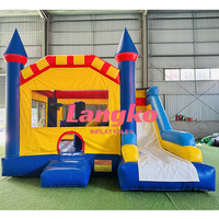 Château gonflable commercial en PVC avec toboggan pour jeux en plein air