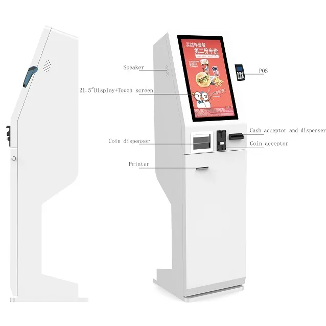 Vendita calda Touch Screen ordinazione servizio attrezzature pagamento registratore di cassa chiosco autoordinazione chiosco produzione