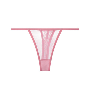 Tanga Sexy Rosa para Mujer al por Mayor, con Tirantes Finos, de Talle Bajo, Transparente, Lencería Transpirable de Tallas Grandes para Dama - Product Image 4