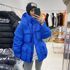 light blue bubble coat