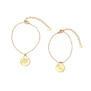 Bracciale a Polsino Zi Fashion in Acciaio Inossidabile Dorato con Charm, Accessorio Gioiello da Donna - Product Image 2