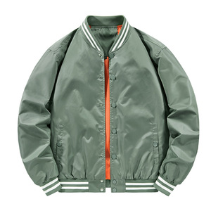 Pilote surdimensionné personnalisé 100% uniformes de baseball en nylon pour hommes coton rembourré épaissir mâle pardessus décontracté Style veste - Product Image 5