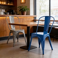 Chaises de salle à manger empilables en métal, très demandées, pour café, restaurant, jardin, parc, extérieur, mariage