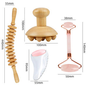 Jade Powder Crystal Roller <span class=keywords><strong>Massage</strong></span> gerät Doppel köpfige Holz rolle für Gesichts akupunkt Entspannung Gesichts <span class=keywords><strong>massage</strong></span> Kamm Gerät - Product Image 4