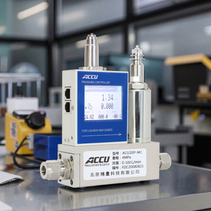 Contrôleur de débit massique numérique de haute qualité avec écran LCD 0-30SLM pour gaz N2, CO2, CL2, F2, SO2, C2H6, avec sortie 4-20mA 24VDC - Product Image 4
