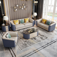 Salon modulaire au design moderne ensemble de canapés 321 places meubles de maison villa italienne de luxe sofa sectionnel en cuir