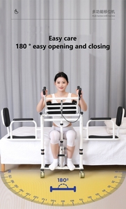 Patient Transfer Lift Chair Hydraulic Lift Shifting Nursing Wheelchair Medical Patients 130kg Capacity Adjustable Lightweight - Product Image 4