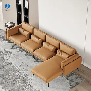 Modern Luxury High Quality Indoor Furniture Leather Living Room Sofa Set