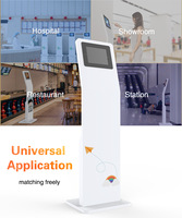 Conception ultra mince personnalisé publicité affichage numérique d'écran tactile d'affichage à cristaux liquides de support de tablette avec serrure