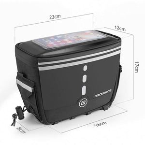 Sacoche de guidon étanche ROCKBROS pour vélo et moto, avec pochette pour téléphone à écran tactile, certifiée BSCI - Product Image 5
