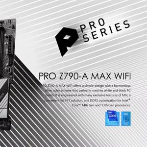 <b>MSI</b> PRO Z790-A MAX WiFi ProSeries <b>Motherboard</b> (Supports 12th/13th/14th Gen Intel Processors, LGA 1700, DDR5 - Product Image 2