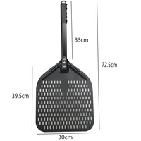 Pelle à pizza perforée 14 "pelle professionnelle en aluminium anodisé spatule de cuisson outils à pizza peler pour la cuisson de pizza 34CM