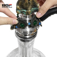 Design unique 67CM Maklaud Bravie Alonny Hookah en acier inoxydable narguilé russe Shisha Set avec flacon en cristal