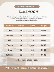 Grosir rajutan polos tahan air 400TC ukuran King Queen penutup kasur kain bambu lembut anti alergi pelindung serangga - Product Image 3