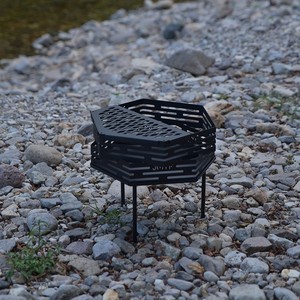 Poêle à bois d'extérieur octogonal en acier inoxydable, foyer portable pour le camping - Product Image 2