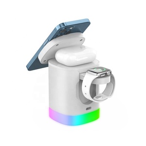 Nuevo Cargador Magnético Portátil <span class=keywords><strong>3</strong></span> en 1 con Luz Nocturna LED de 15W y Base de Carga Inalámbrica para iPhone 13 y <span class=keywords><strong>AirPods</strong></span> (2026) - Product Image 4