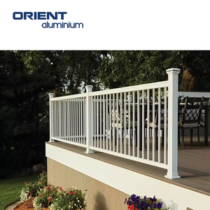 Prix d'usine moderne de couleur noire décoration de balustrade <span class=keywords><strong>extérieure</strong></span> rampes d'escaliers extérieurs en aluminium conception de garde-corps - Product Image 6