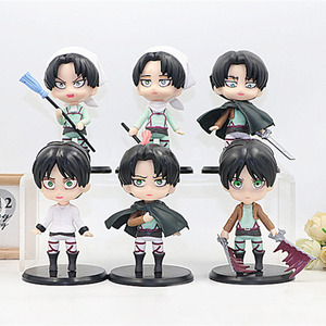 Nouveau Style 6 pièces ensemble <span class=keywords><strong>Shingeki</strong></span> <span class=keywords><strong>no</strong></span> <span class=keywords><strong>Kyojin</strong></span> figurines ensemble Q version modèle attaque sur Titan Anime figurines - Product Image 2