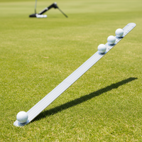 Règle d'entraînement au swing de golf en alliage d'aluminium améliorée, conception ODM/OEM, avec échelle réglable à 180° pour l'enseignement en intérieur et la mesure du putter