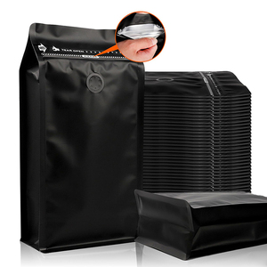 Materiale durevole all'ingrosso personalizzato stampato 500g per uso alimentare marrone carta Kraft sacchetto di caffè per il confezionamento di caffè richiudibile chiusura lampo - Product Image 3