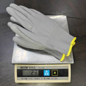 2025 Venta caliente carcasa de poliéster con guantes baratos recubiertos de Palma gris <span class=keywords><strong>PU</strong></span> - Product Image 3