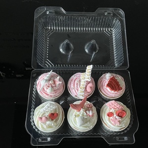 High Dome 6 Compartment Cupcake Holders Disposable Cupcake Carrier Half Dozen Cupcake Trays