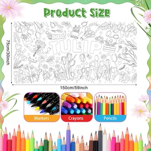<span class=keywords><strong>โปสเตอร์</strong></span>ระบายสีฤดูใบไม้ผลิ ผ้าปูโต๊ะระบาย<span class=keywords><strong>สี</strong></span>ลายดอกทิวลิปแบบกำหนดเอง แบนเนอร์สำหรับเด็ก ผู้ใหญ่ ห้องเรียน บ้าน งานเลี้ยงวันเกิด ตกแต่งผนัง - Product Image 4