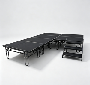 Scène pliable en acier RK réglable et mobile avec roues, conception modulaire, capacité de charge de 750 kg, structure en treillis, utilisation hôtelière - Product Image 1