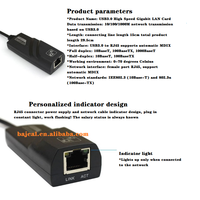 Tarjeta de Red con Cable USB 3.0 a RJ45 para Laptop, Plug and Play, 10/100/1000 Mbps, Adaptador USB a RJ45 Ethernet Wifi