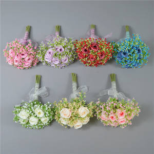 Roses artificielles top vente <span class=keywords><strong>en</strong></span> gros <span class=keywords><strong>bouquet</strong></span> <span class=keywords><strong>de</strong></span> fleurs <span class=keywords><strong>de</strong></span> <span class=keywords><strong>mariée</strong></span> <span class=keywords><strong>en</strong></span> soie pour mariage rose et haleine <span class=keywords><strong>de</strong></span> bébé - Product Image 6