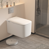 Nouvel Arrivage – Toilette Intelligente Murale Blanche 220V avec Siège Chauffant, Lumière Ambiante et Réservoir Flottant Intelligent