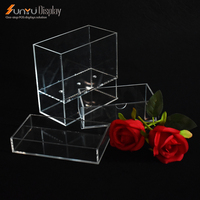 Nouvelle boîte à fleurs en acrylique personnalisée boîte transparente modèle de jouet boîte de présentation en plexiglas transparent