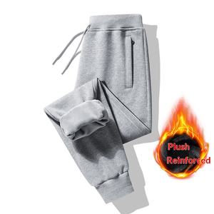 <span class=keywords><strong>Pantalon</strong></span> de sport décontracté pour <span class=keywords><strong>homme</strong></span> en pur coton, automne-hiver, ample, <span class=keywords><strong>grande</strong></span> <span class=keywords><strong>taille</strong></span>, tricoté, <span class=keywords><strong>taille</strong></span> mi-haute, doublé polaire, droit, respirant - Product Image 3