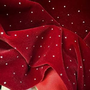 <span class=keywords><strong>Tissu</strong></span> en velours de haute qualité avec strass thermocollés, nouveau <span class=keywords><strong>tissu</strong></span> en velours doré estampé à chaud avec strass pour robes <span class=keywords><strong>et</strong></span> vêtements - Product Image 3