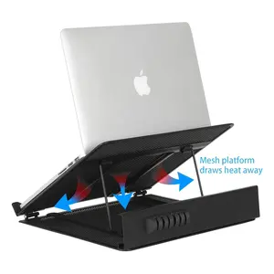 Ayarlanabilir Laptop standı havalandırmalı taşınabilir dizüstü Laptop standı yükseltici hafif Metal Mesh ergonomik dizüstü bilgisayar tutucu ile uyumlu Ma