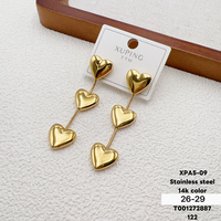 Xuping Schmuck Europäisch-Amerikanischer Edelstahl 14K Überdimensionierte Form Große Tropfen-Anhänger Damen Mode-Ohrringe