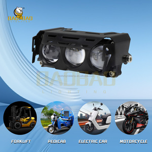 Système d'éclairage <span class=keywords><strong>moto</strong></span> à trois lentilles, projecteurs LED, mini phare de conduite, feu de travail, feu antibrouillard, ampoule DRL pour voiture, camion, SUV - Product Image 6