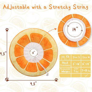 Collar de recuperación isabelino pequeño de alta calidad para gatos y perros, cono de plástico con correa con estampado de animales para convalecencia posquirúrgica - Product Image 5