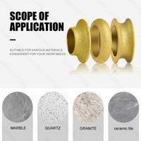 Meule diamantée à profil arrondi 10-30mm, meule à bords brasée 20mm de diamètre pour carrelage, marbre, granit, meuleuse d'angle