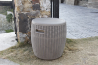 Table de bar portable 2 en 1 pour boissons de jardin, refroidisseur de bière, table de refroidissement extérieure