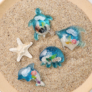 Étoiles de mer océaniques en résine polie, aimants de réfrigérateur créatifs, cadeaux de voyage en bord de mer, souvenirs de plage, coquillages, aquarium, océanarium, culturel - Product Image 1